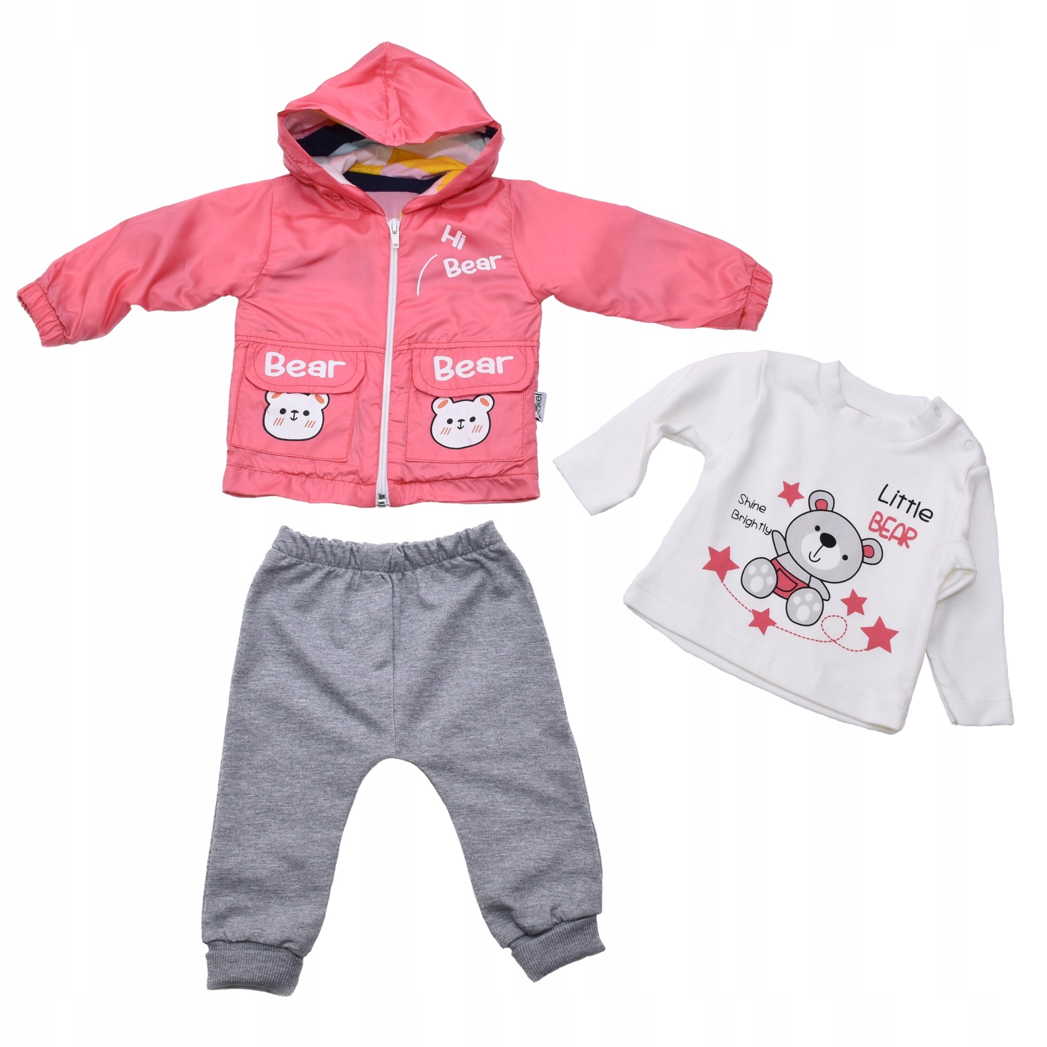 KOMPLET 3 CZ. Z KURTKĄ KOSZULKĄ DRESAMI PREZENT 80