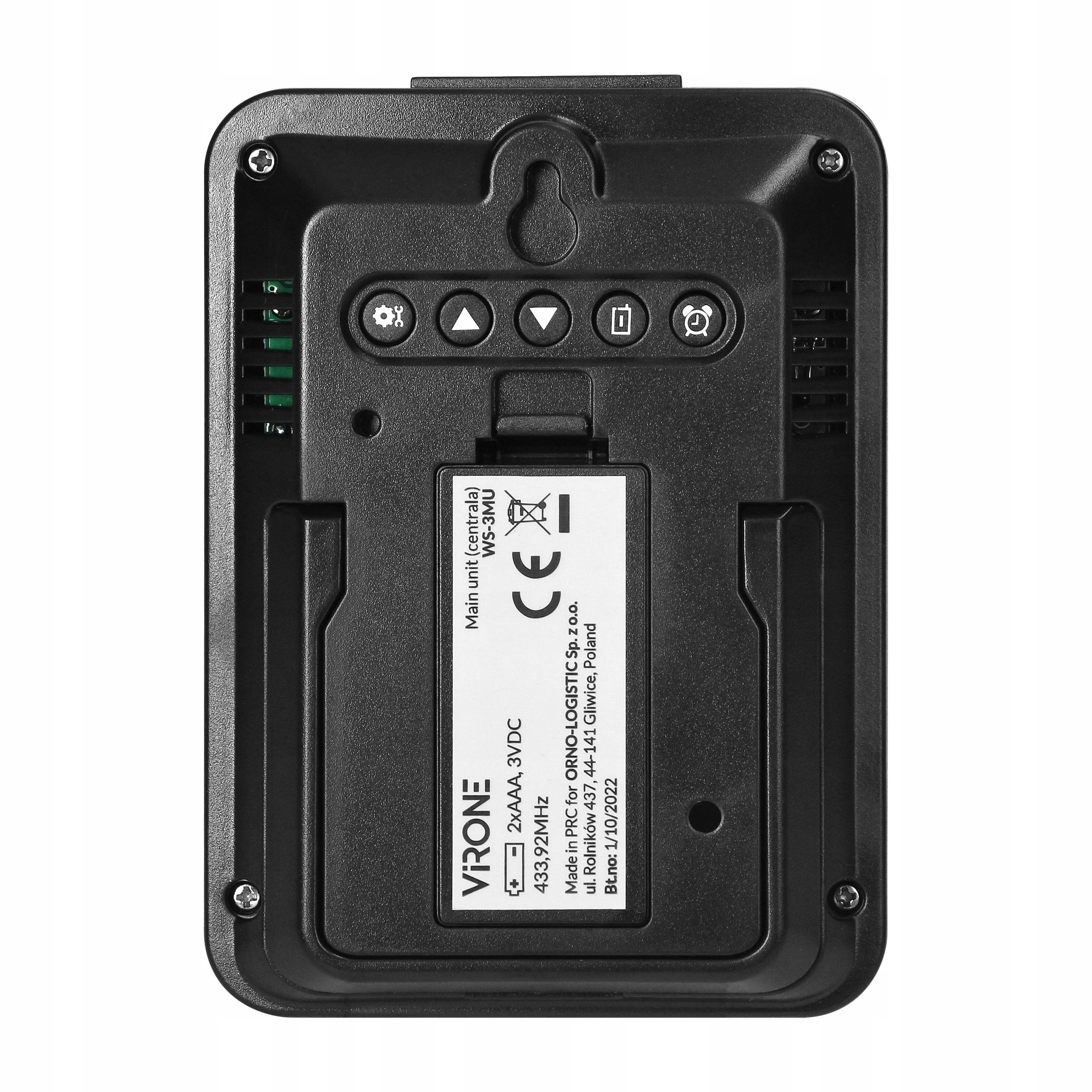 Bezprzewodowa Stacja Pogodowa Wielofunkcyjna Pogody Zegar Budzik na Baterie Marka Orno