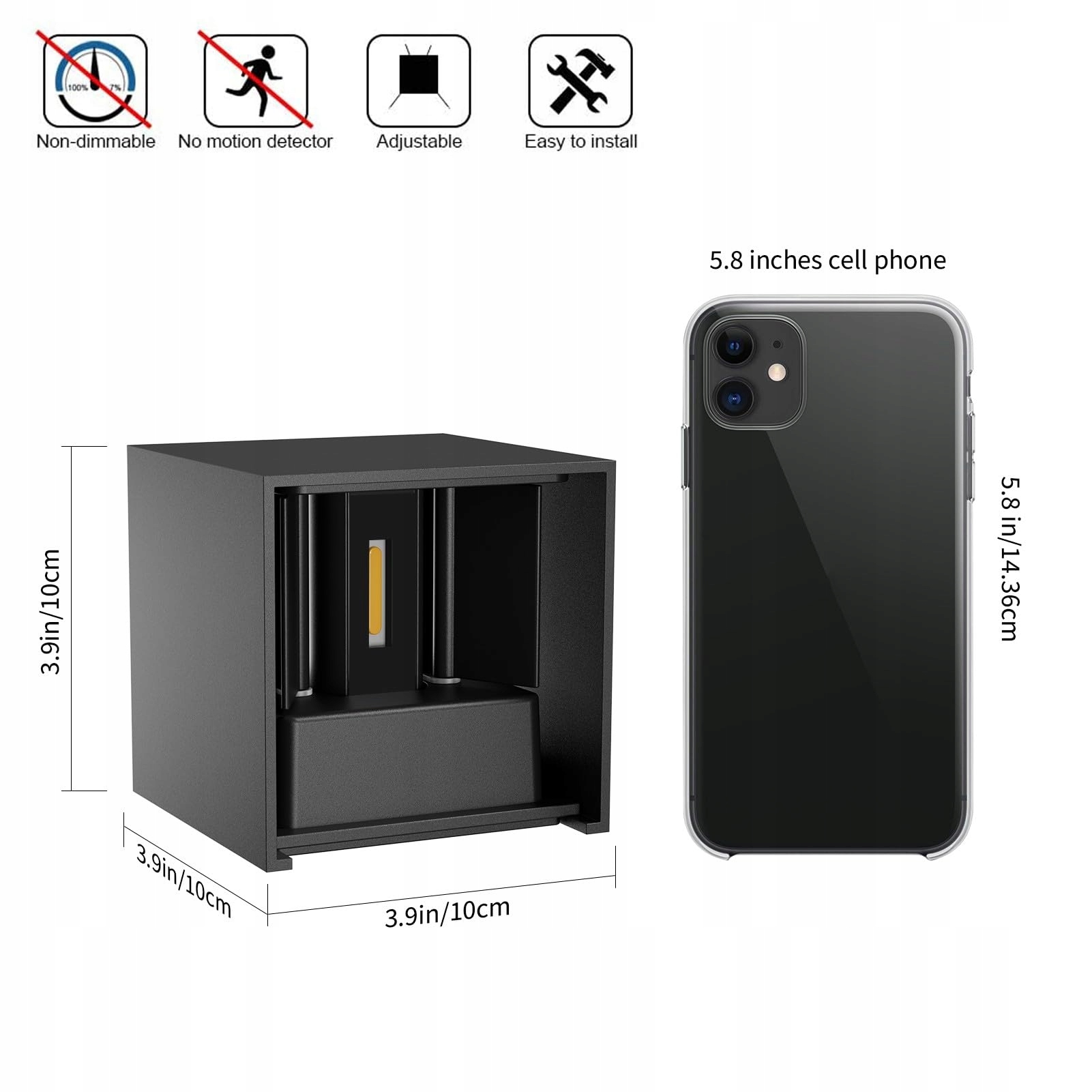 KLIGHTEN Zestaw 2 Lamp LED Wewnętrzne i Zewnętrzne 7W IP65 Ciepłe Światło — miniatura 2