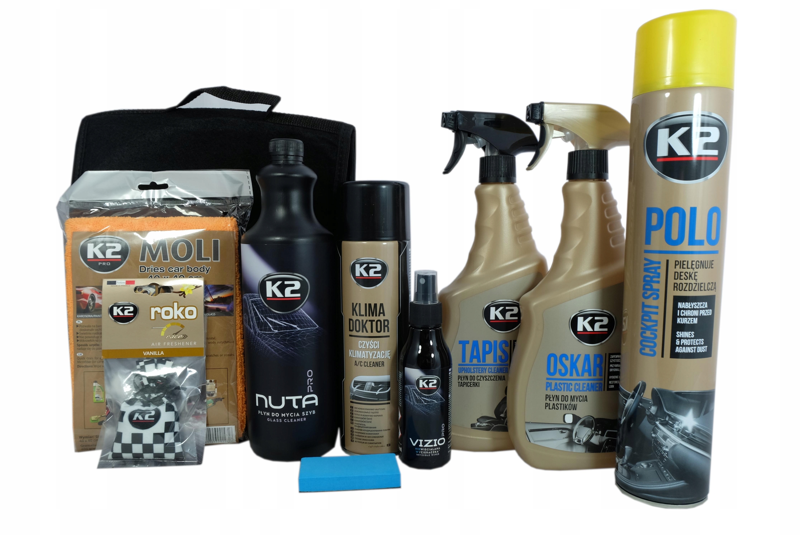 Комплект для ухода за автомобилем K2 PRO 9 штук