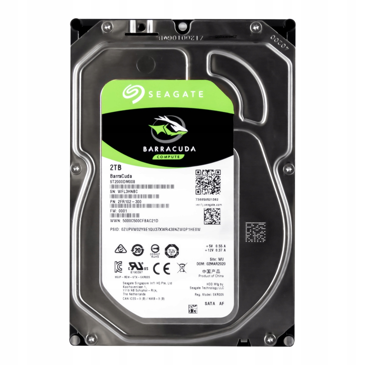 Seagate Barracuda 2TB 7.2K 256MB Sata III 3.5'' ST2000DM008