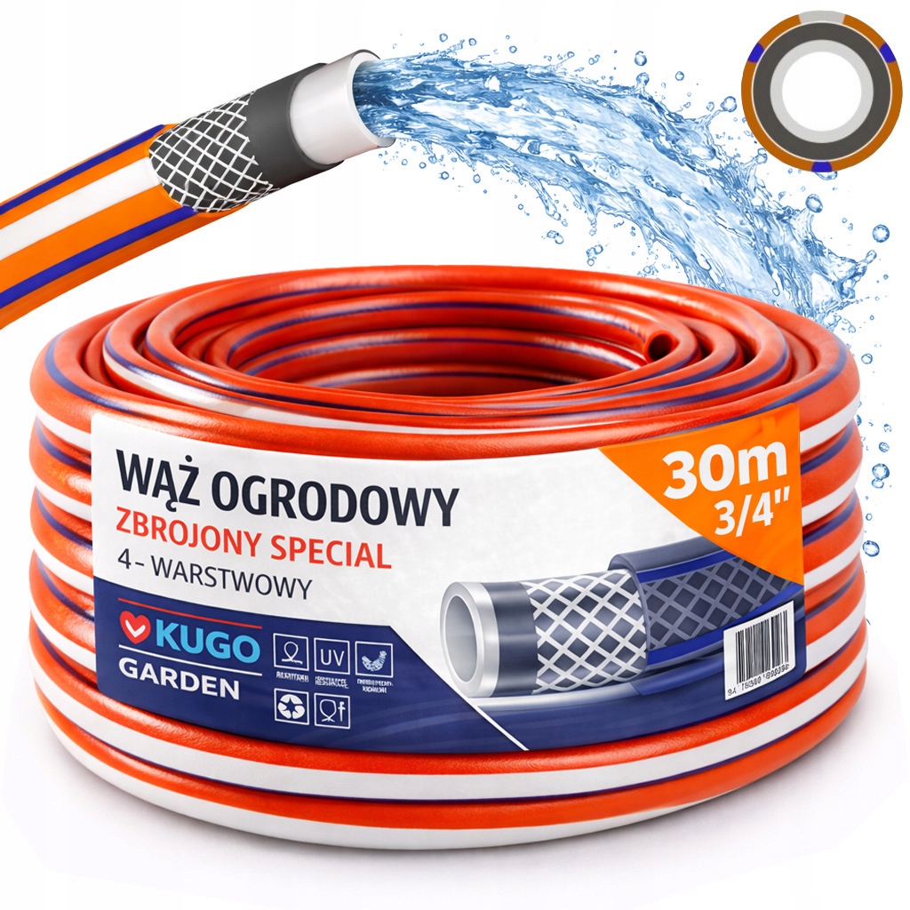 Hadice 3/4" 30 m 4 Vrstvá Special Zbrojovaná Polská Výroba