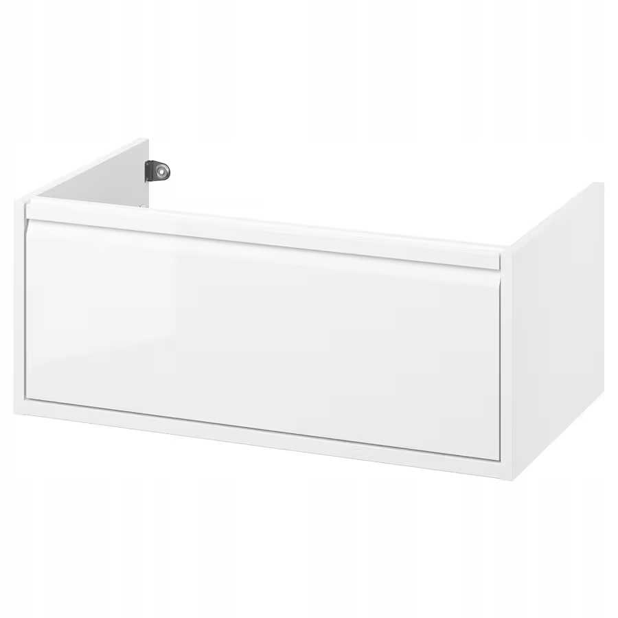 Ikea Angsjon Umývadlová skrinka s zásuvkou, lesklá biela, 80x48x33 cm