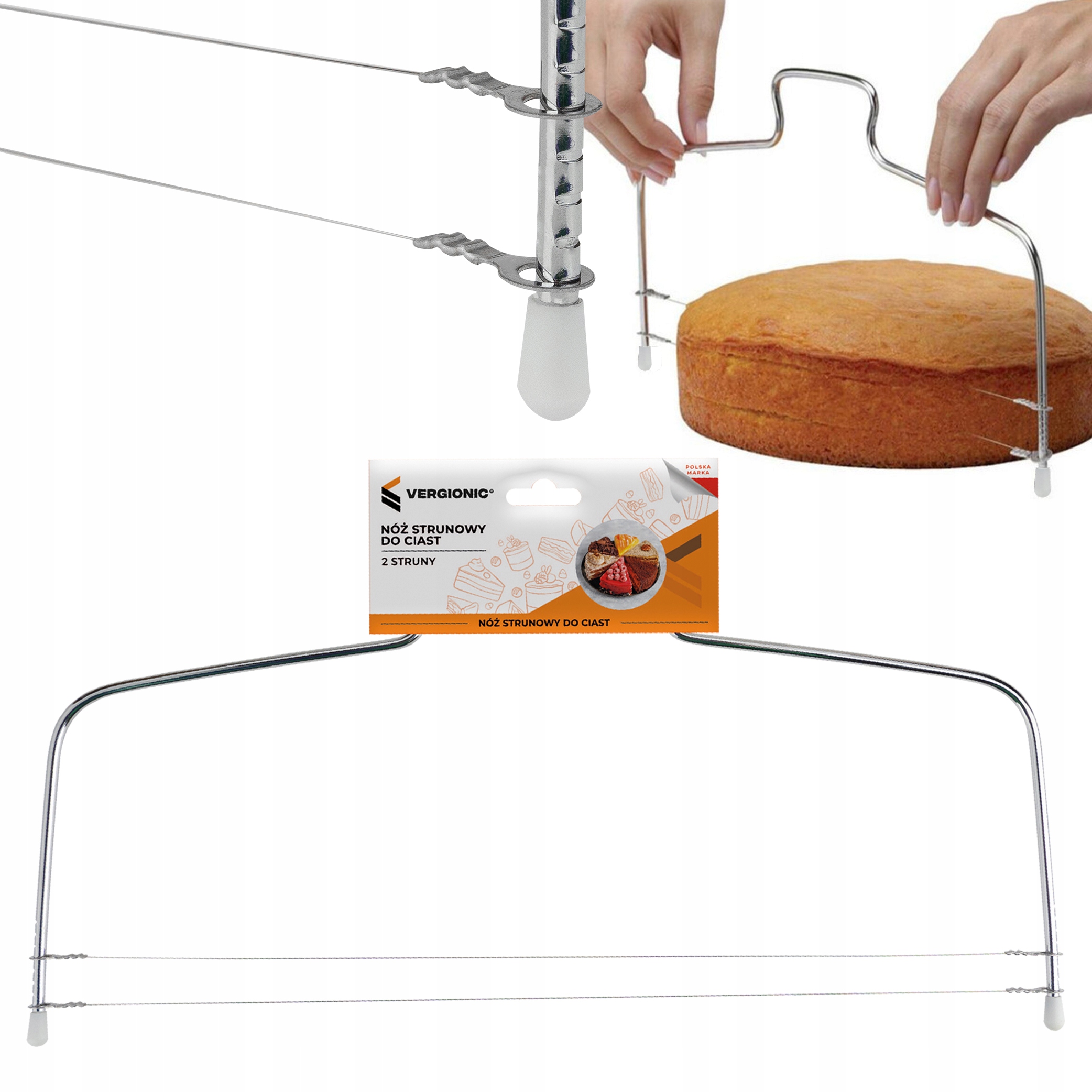 

Nóż strunowy do cięcia ciast tortu biszkoptu 31cm