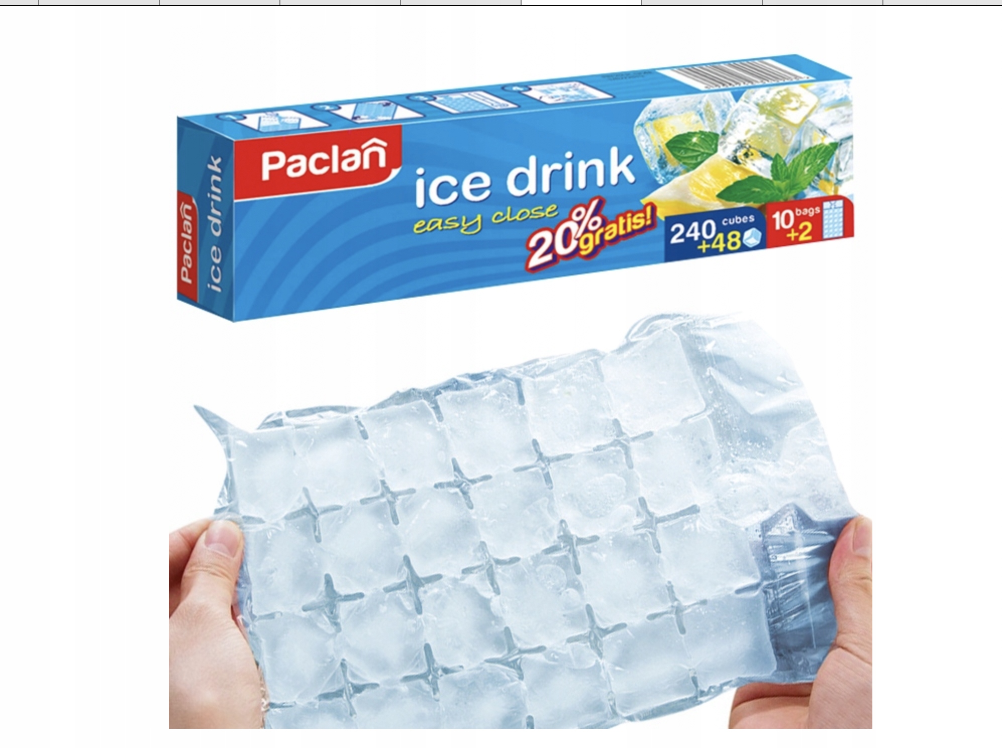 

Paclan Woreczki Do Lodu Samozamykające Duże Kostki