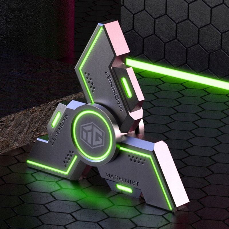 Luminous Fidget Spinners stop metali Materiał metal