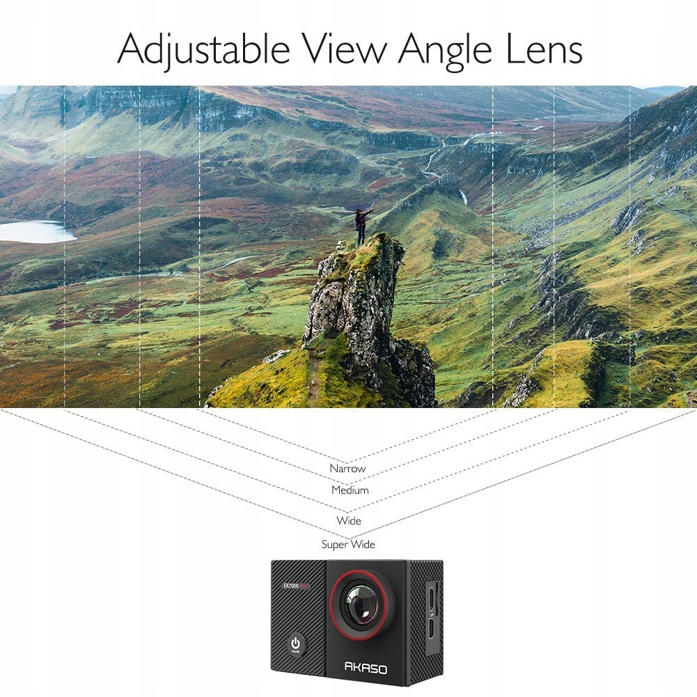 AKASO EK7000 Pro Kamera Sportowa 4K 30FPS 20MP z Kartą 64GB microSDXC — miniatura 6