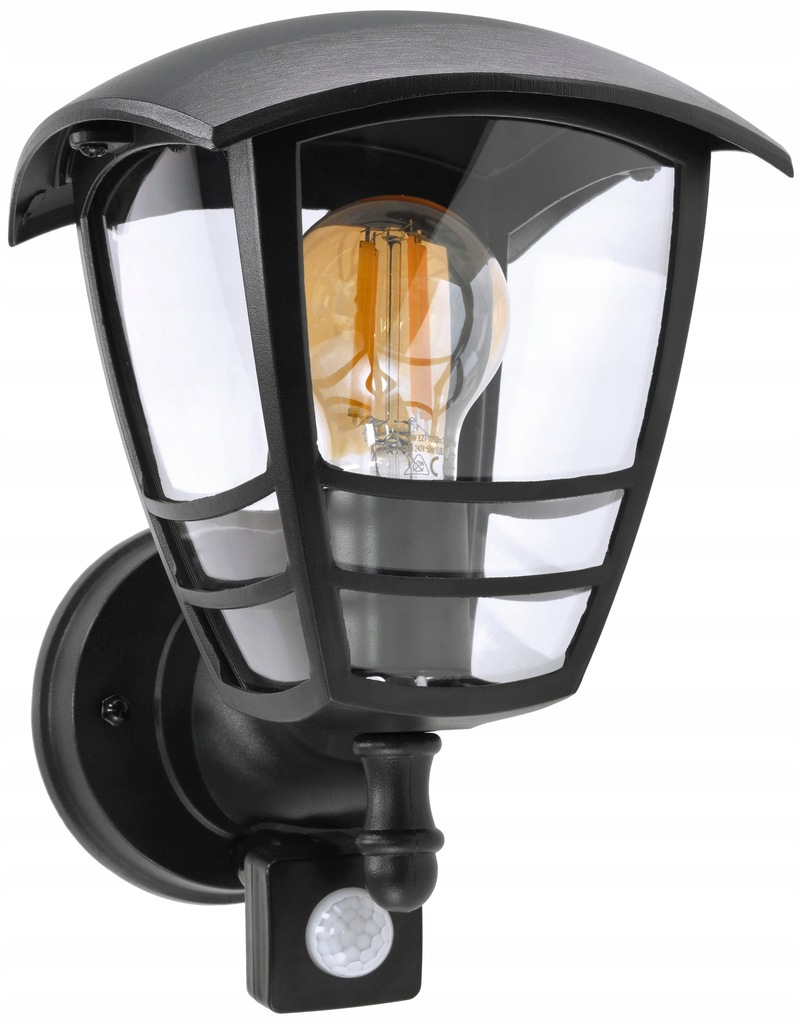 Lampa Ogrodowa Zewnętrzna Z Czujnikiem Ruchu i Zmierzchu Regulowanym E27