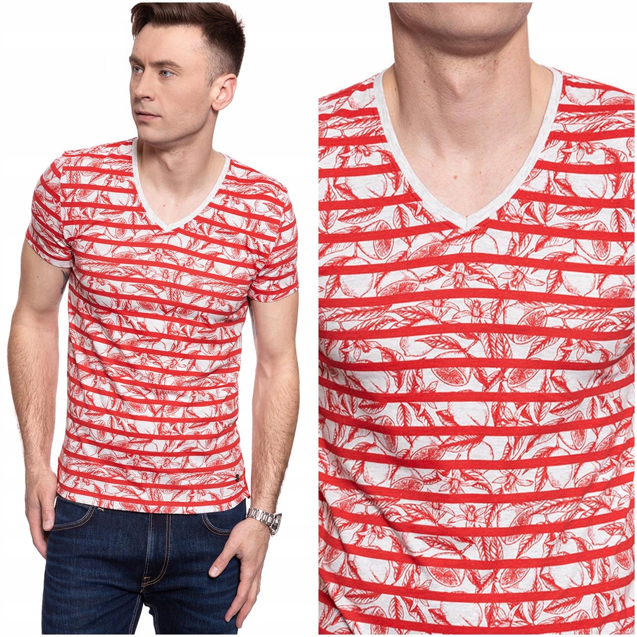 

Mustang Aaron Męska Koszulka T-shirt M