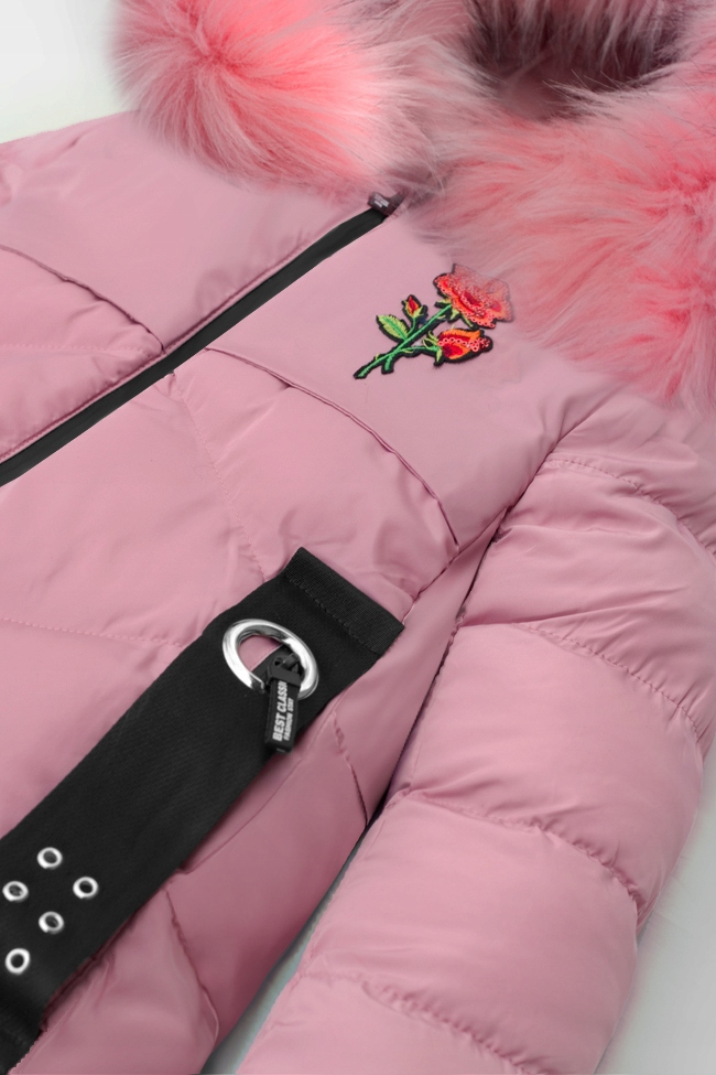 PARKA PŁASZCZYK kurtka FUTERKO ZIMOWA kaptur MEGA CIEPŁA NAVY 158 JAKOŚĆ Długość przed kolano