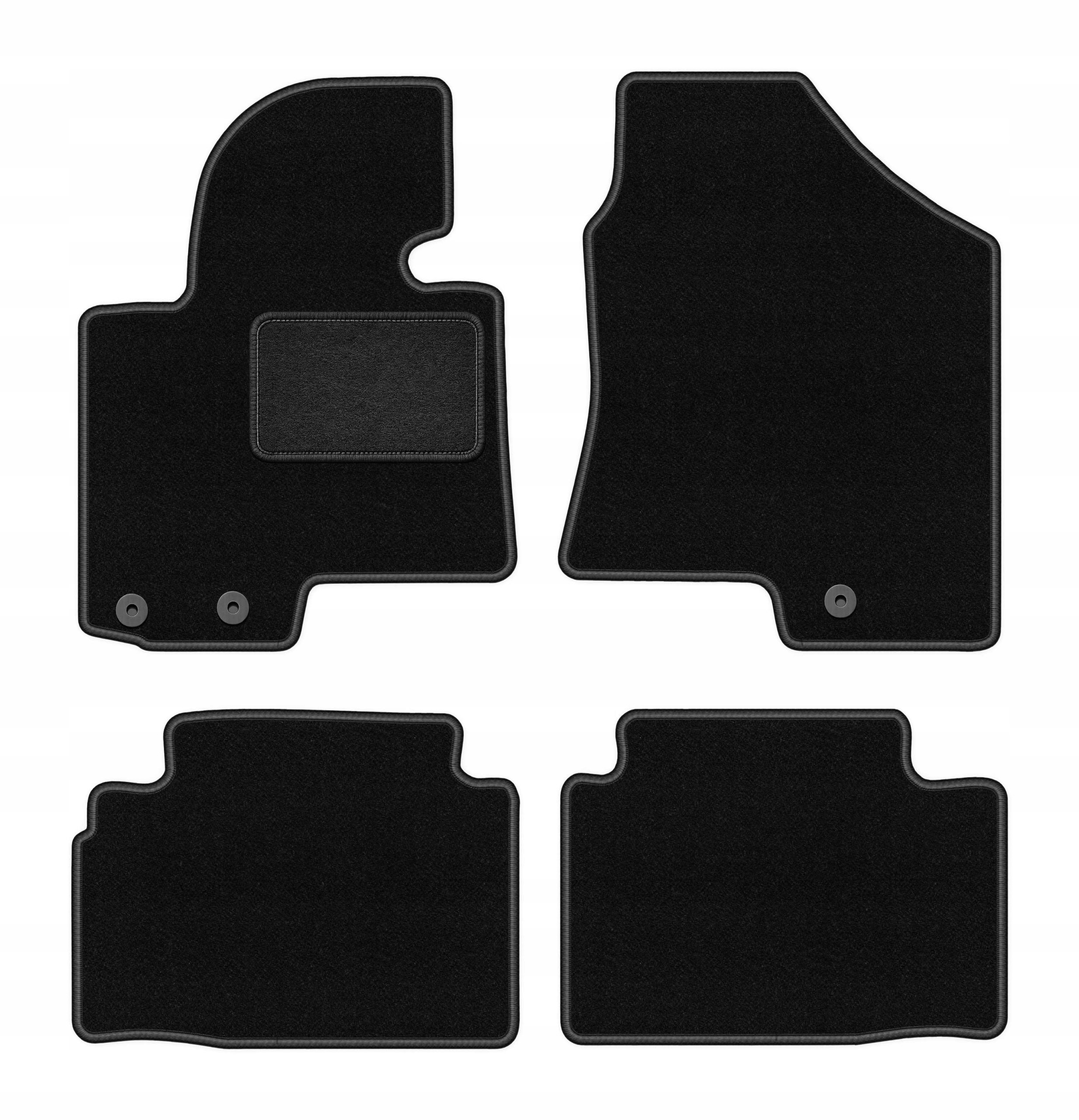 Dywaniki welurowe do Hyundai ix35 2009-2015 komplet Lux czarne 4 szt.