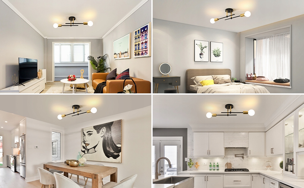 LAMPA SUFITOWA WISZĄCA CZARNA E27 ŻYRANDOL ZŁOTO NOWOCZESNA DO SYPIALNI Zasilanie sieciowe