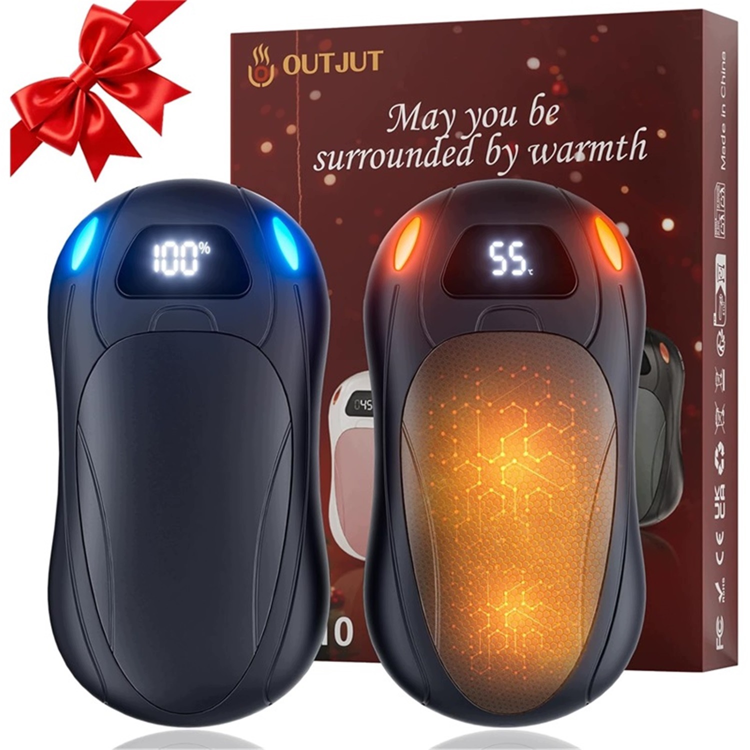 Usb ohřívač rukou Magnetický ohřívač rukou pro kempování Ski 6000 mAh