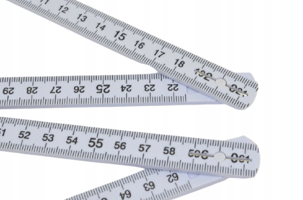 Miara Miarka Plastikowa Składana Metrówka 1m BUDOWLANA WARSZTATOWA Zawiera baterie nie