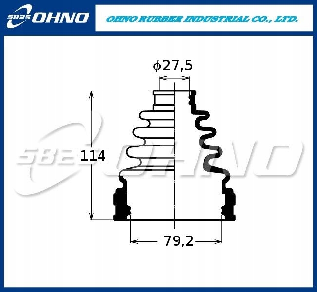 TOYOTA LAND CRUISER 120 02-09 OSŁONA PRZEGUBU WEWNĘTRZNEGO 79.2x114x27.5 Producent części Inny