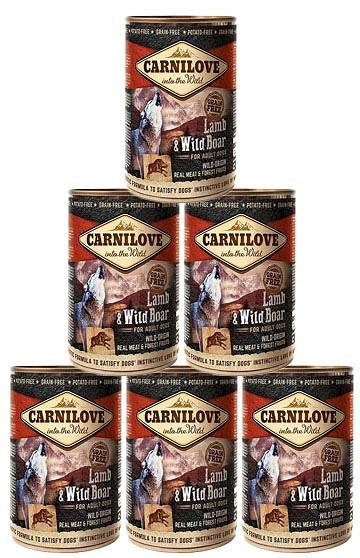 Carnilove Adult Lamb & Wild Boar Karma mokra z jagnięciną i dzikiem 6x400g