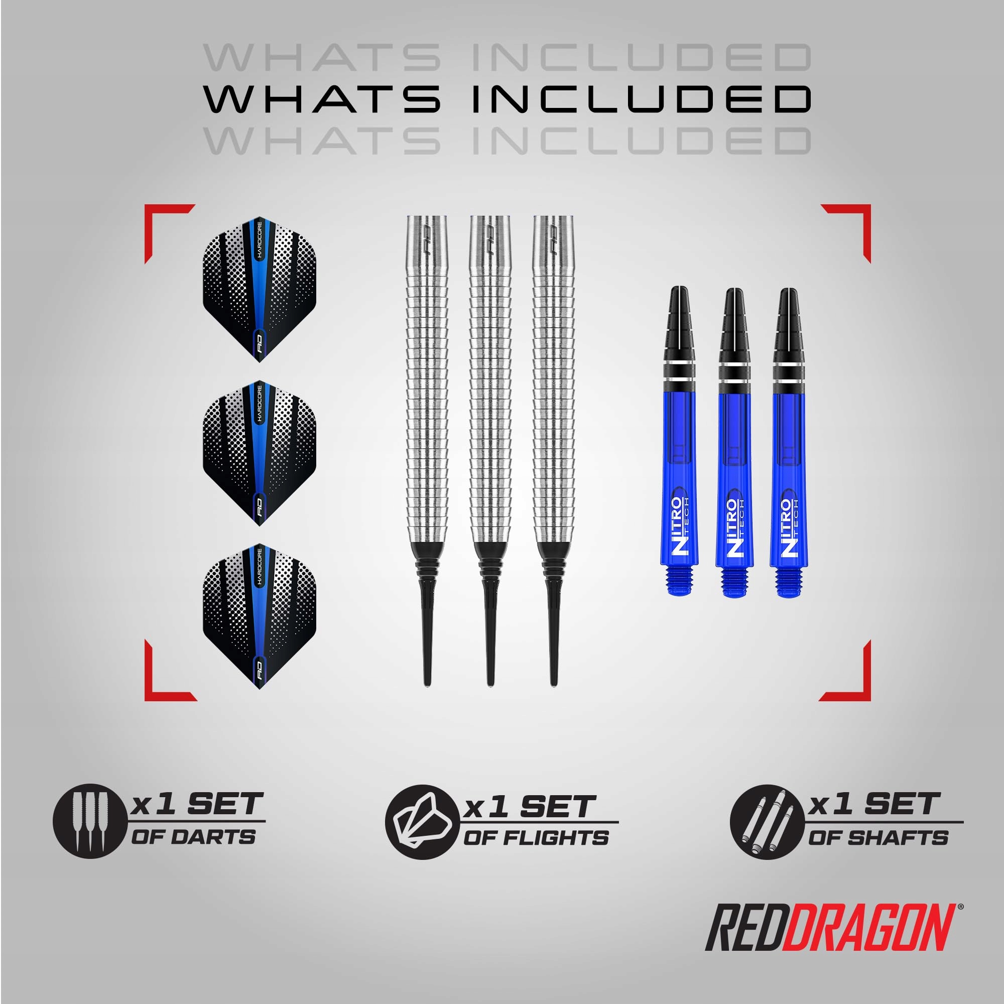 RED DRAGON Razor Edge 18g Softip Rzutki Wolframowe Profesjonalne Darty — miniatura 2
