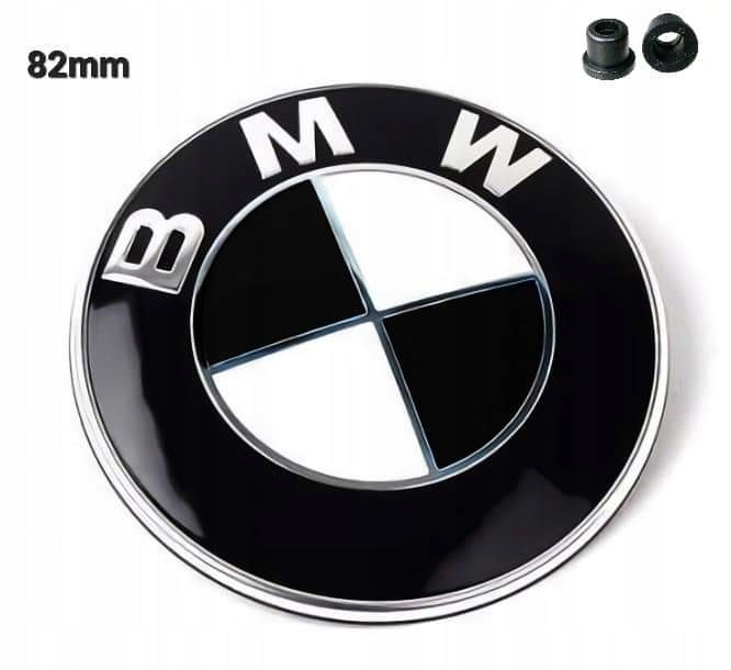 

Bmw Embl Logo 82mm Namaskę Klapę Czarny Tulejki 2X
