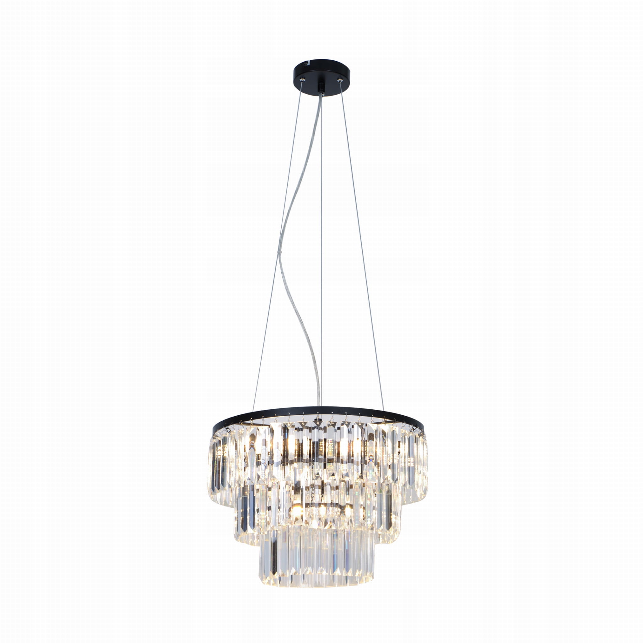 Palácové osvětlení v podobě řady převislých krystalů Tifanny E14