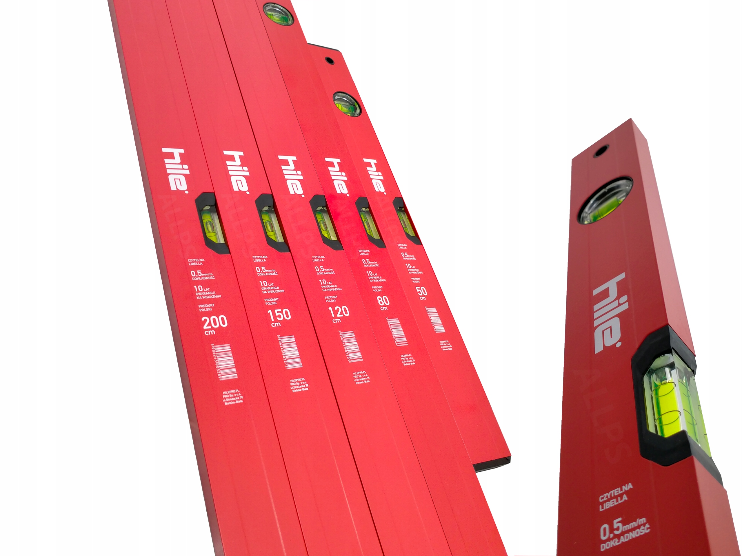 

Poziomica Zestaw Pro Hile 50-200cm 5szt Aluminiowa