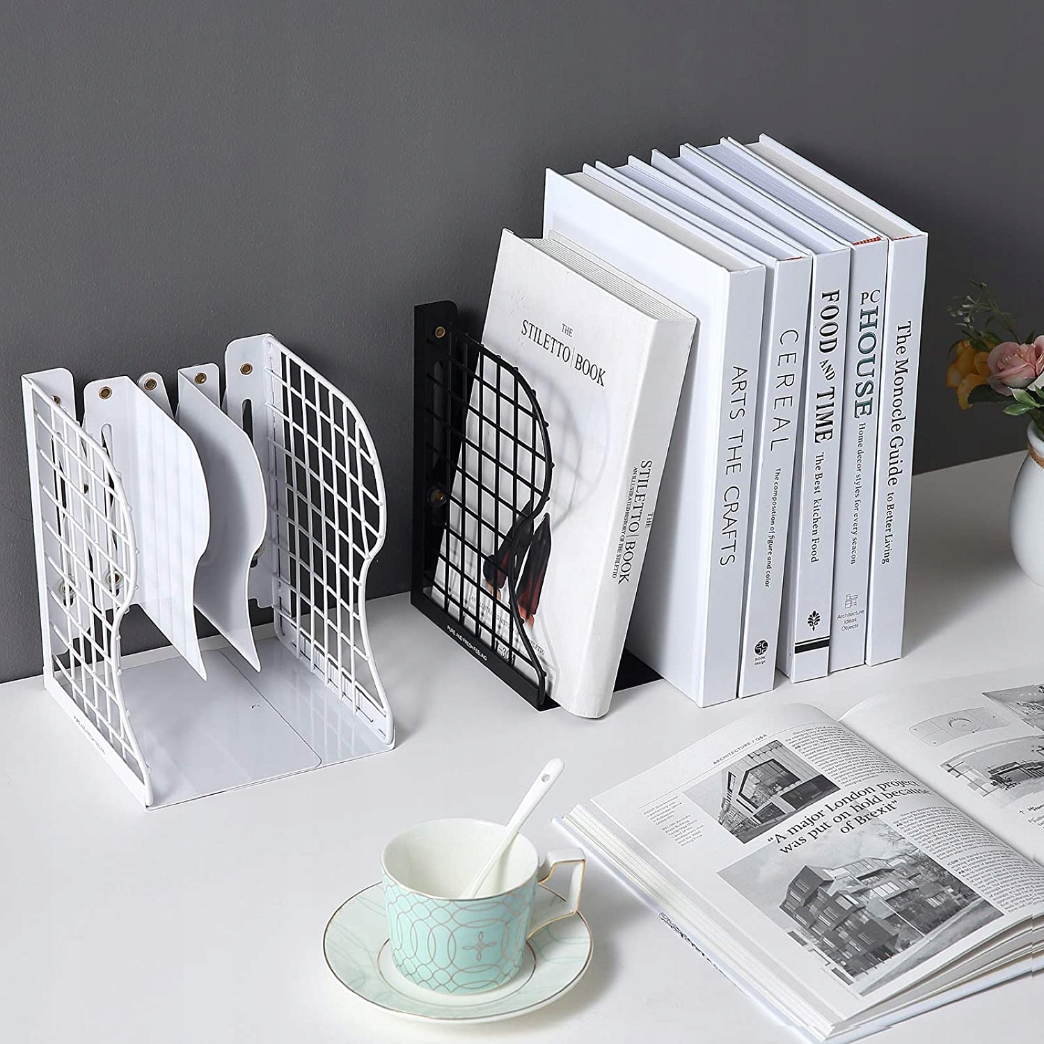 Dużej pojemności Regulowane podpórki do książek Kod producenta 23423