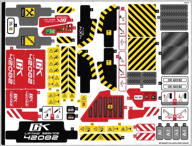 4You LEGO - Technic 42082 NAKLEJKA DŹWIG