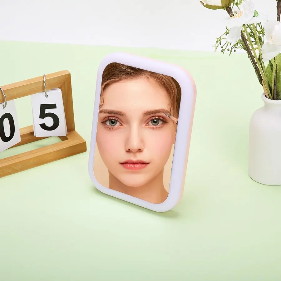 LED Makeup Mirror with LED Light Touch Screen Portable Standing Folding Van Rodzaj kieszonkowe