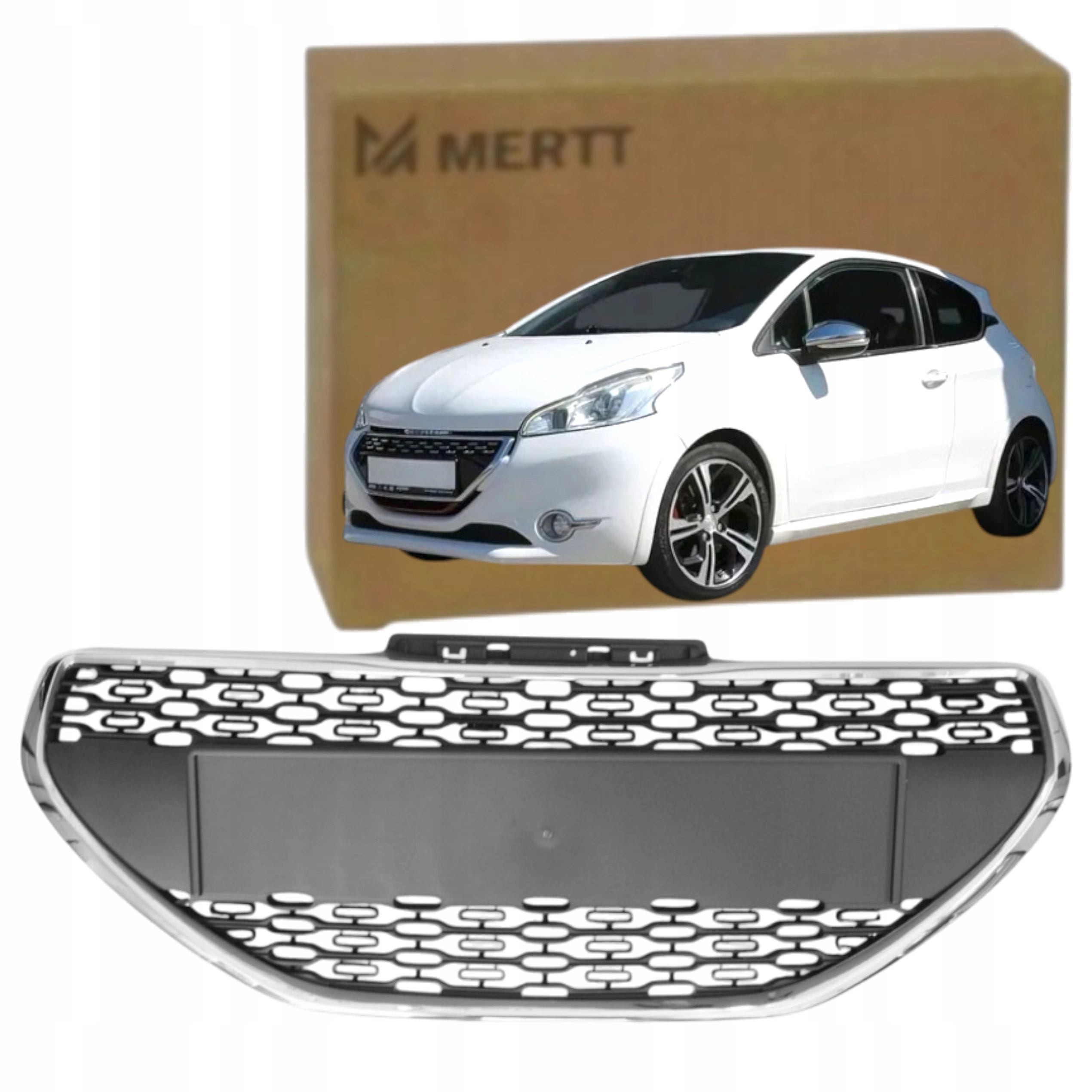 přední část chladiče Grill peugeot 208 2012-2015 9672794380