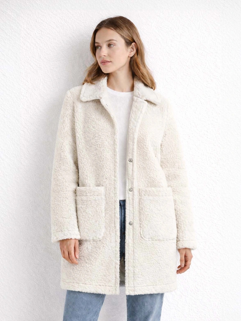 Bunda S Beránkem 5M3239 Ecru S (36)