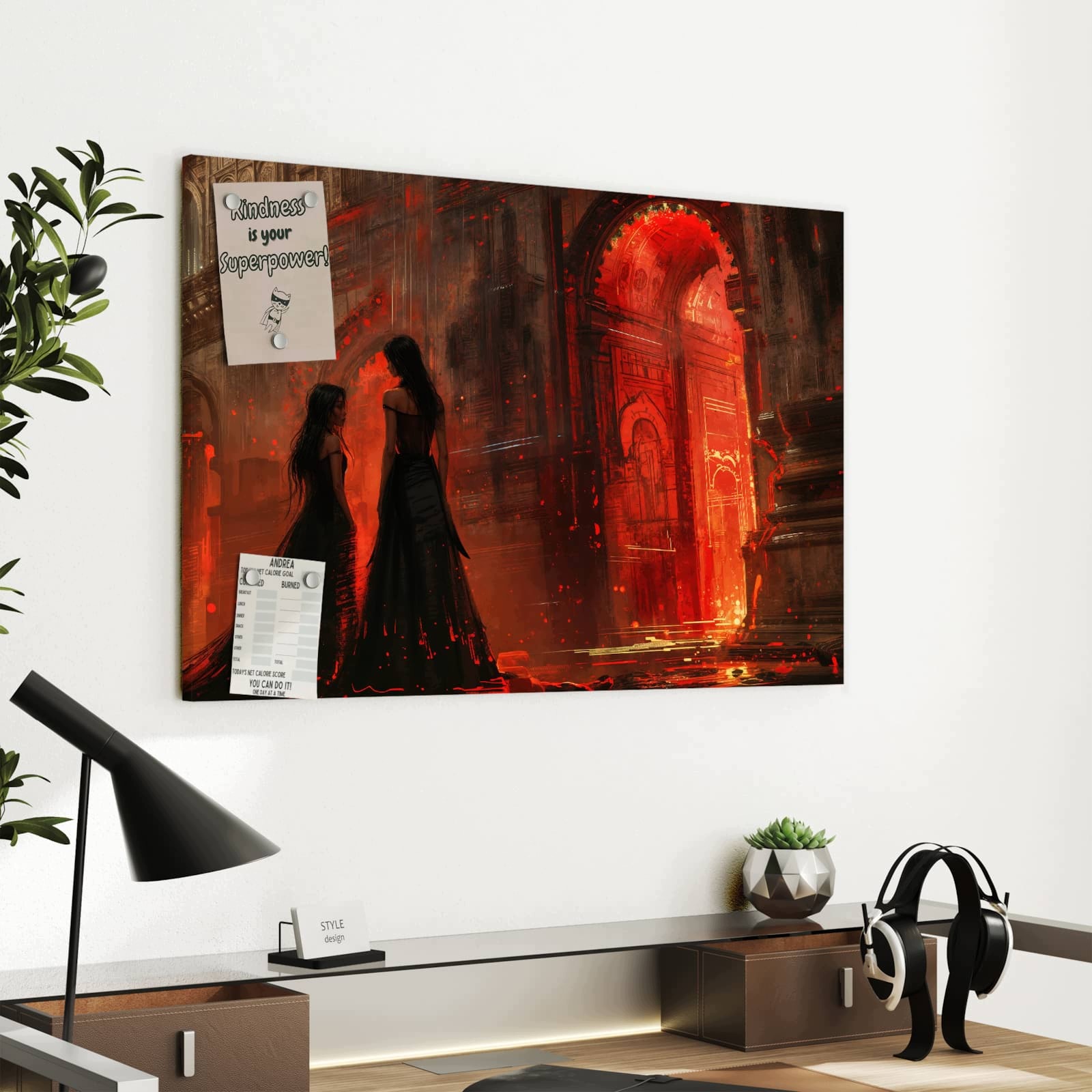 Magnetická tabule Ohnivý palác 60 × 40 cm