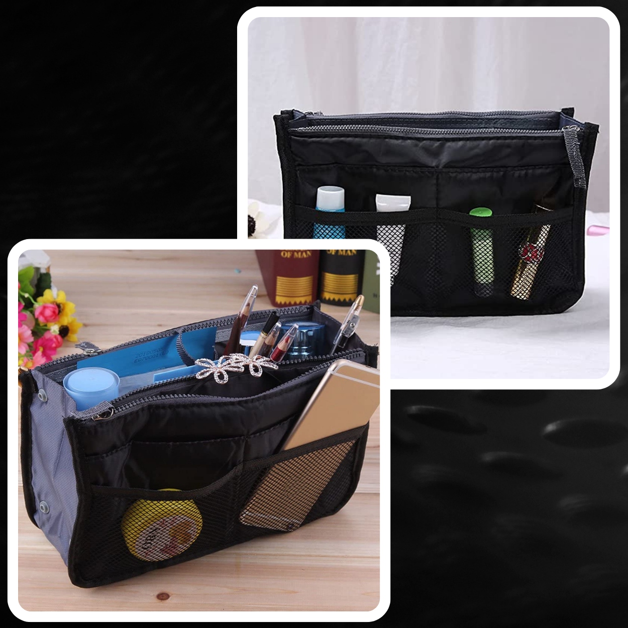 kosmetyczka organizer do walizki Kuferek do torby Styl miejski