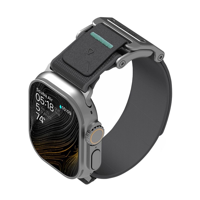 Aulumu A11 Mag Buckle Slim řemínek pro Apple Watch, stříbrná spona, šedý