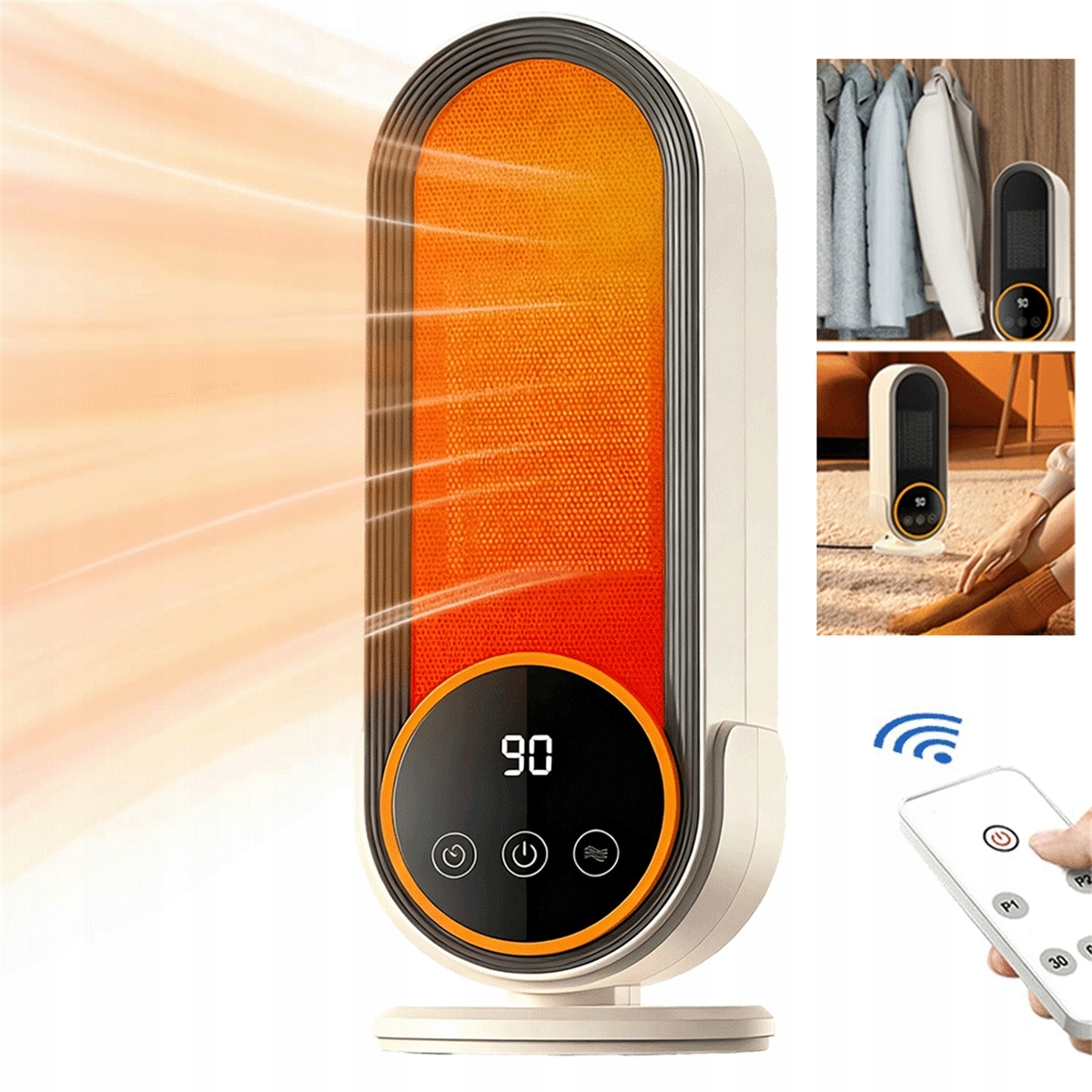 Elektrický Ohřívač 1200 W S Led Displejem A Dálkovým Ovládáním