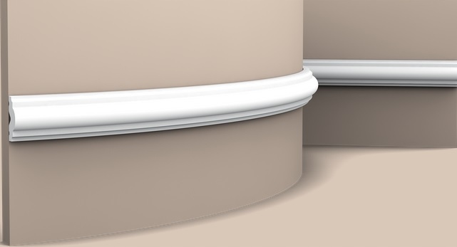 Stěnová lišta Flex elastická, ohýbatelná, nástěnná lišta border 2,5 cm