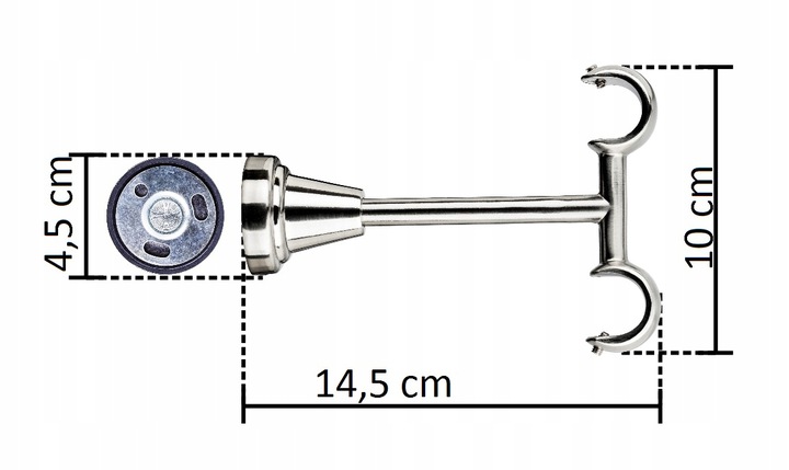 Wspornik PODW. 25+19 mm SUFITOWY do karniszy VENTO Marka Voppi