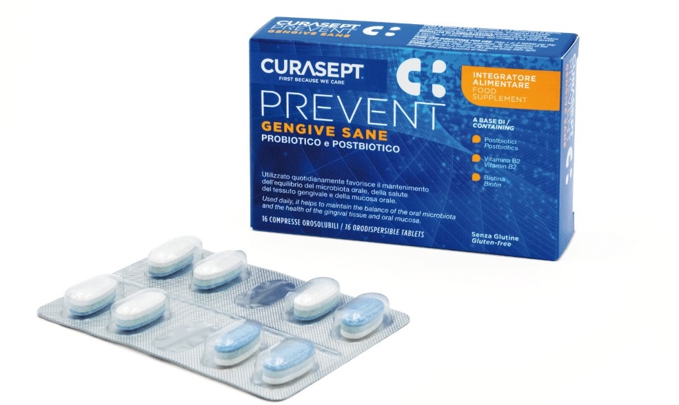 Curasept Prevent Gengive Sane tabletki z probiotykiem i postbiotykiem 16szt