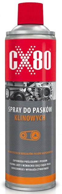 CX80 Spray Do Pasków Klinowych zapobiega ślizaganiu się i piskom 500ml