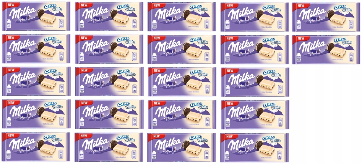 Levně 22 x 100 g Milka Oreo White čokoláda Karton