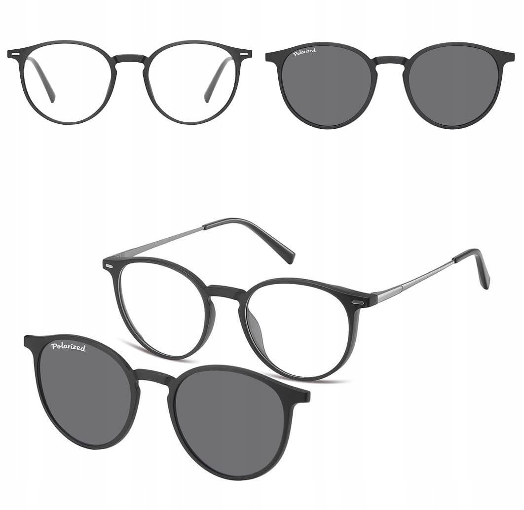 2v1 Korekční brýle s sluneční clonou a polarizací