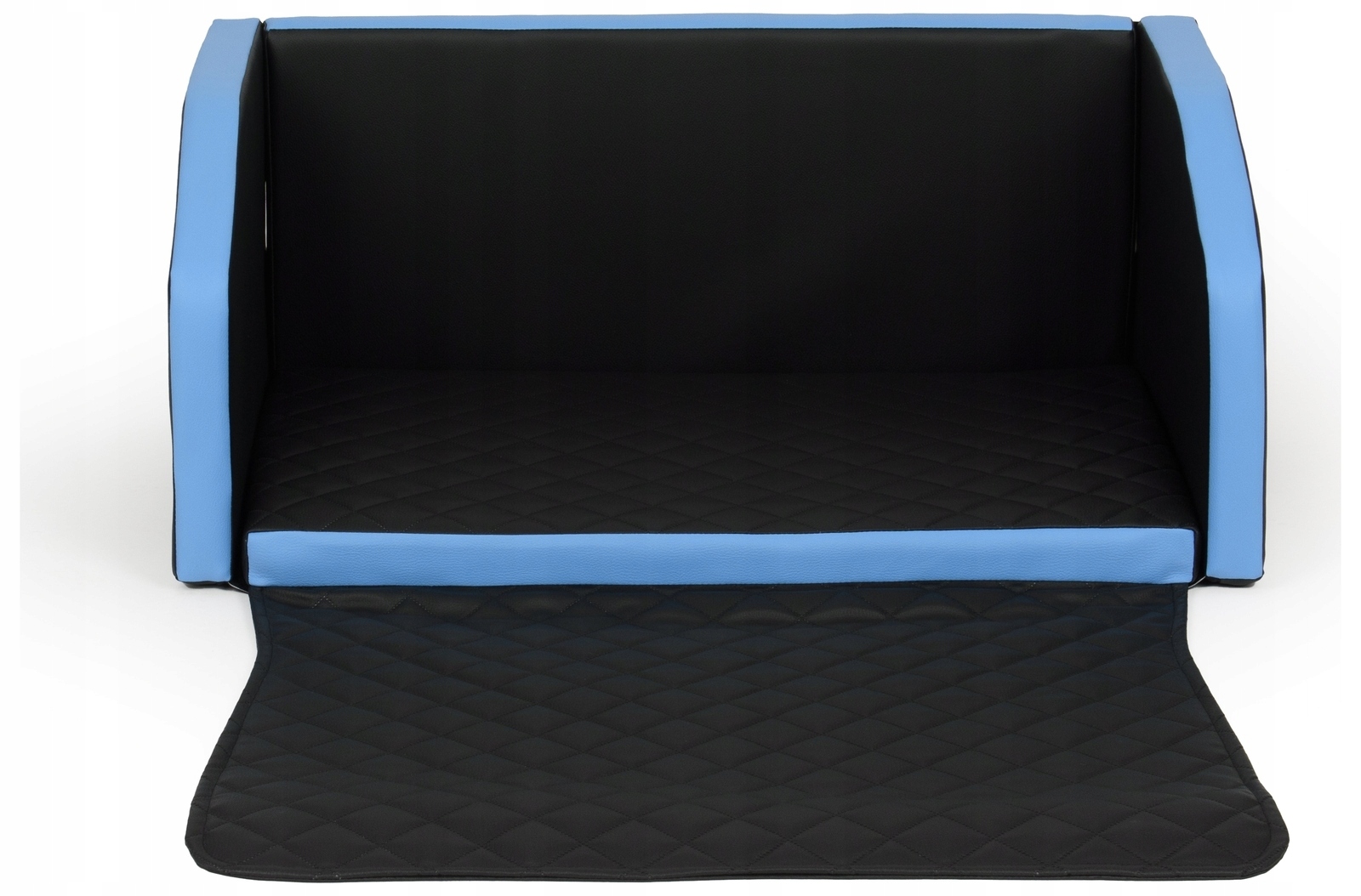 Skládací přepravka do auta pro psa do zavazadlového prostoru s matrací a pásem