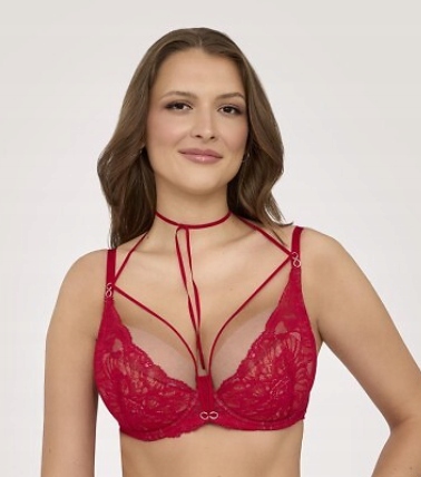 Ava Podprsenka Push Up 2176 Barbados Červená 80D