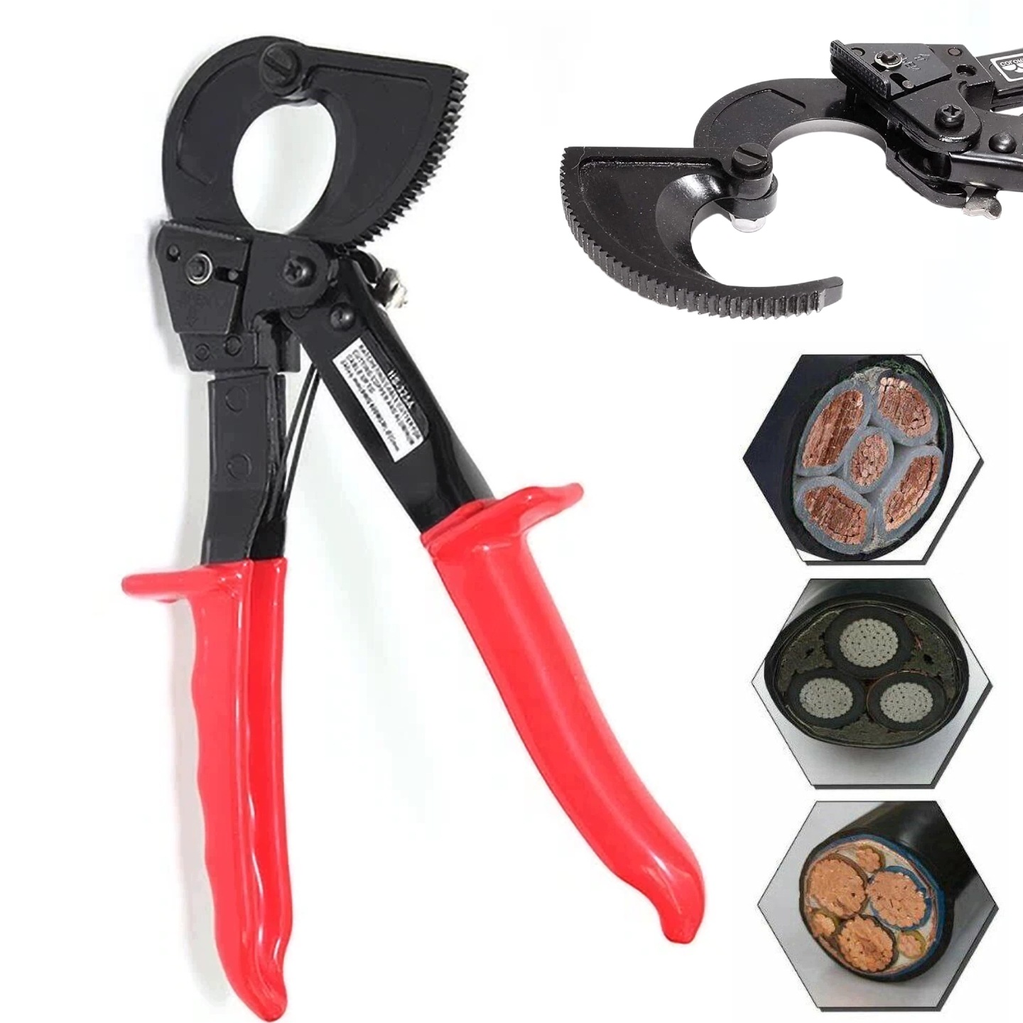 Ráčnové nůžky na kabely Řezání pro průřez kabelů 240 mm² Nové