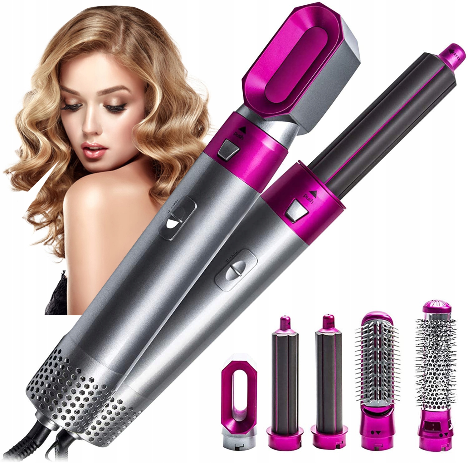 5V1 Profesionální Kulmovačka Žehlička Na Vlasy Suší Vysoušeč Vlasů