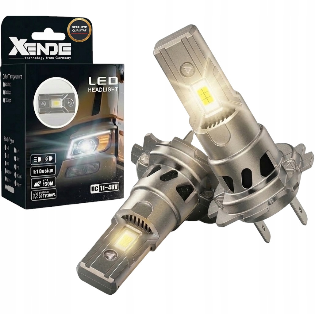 Żarówki Led H7 Xende 4300K neutralny 12v-24v 30 000LM zestaw mini canbus