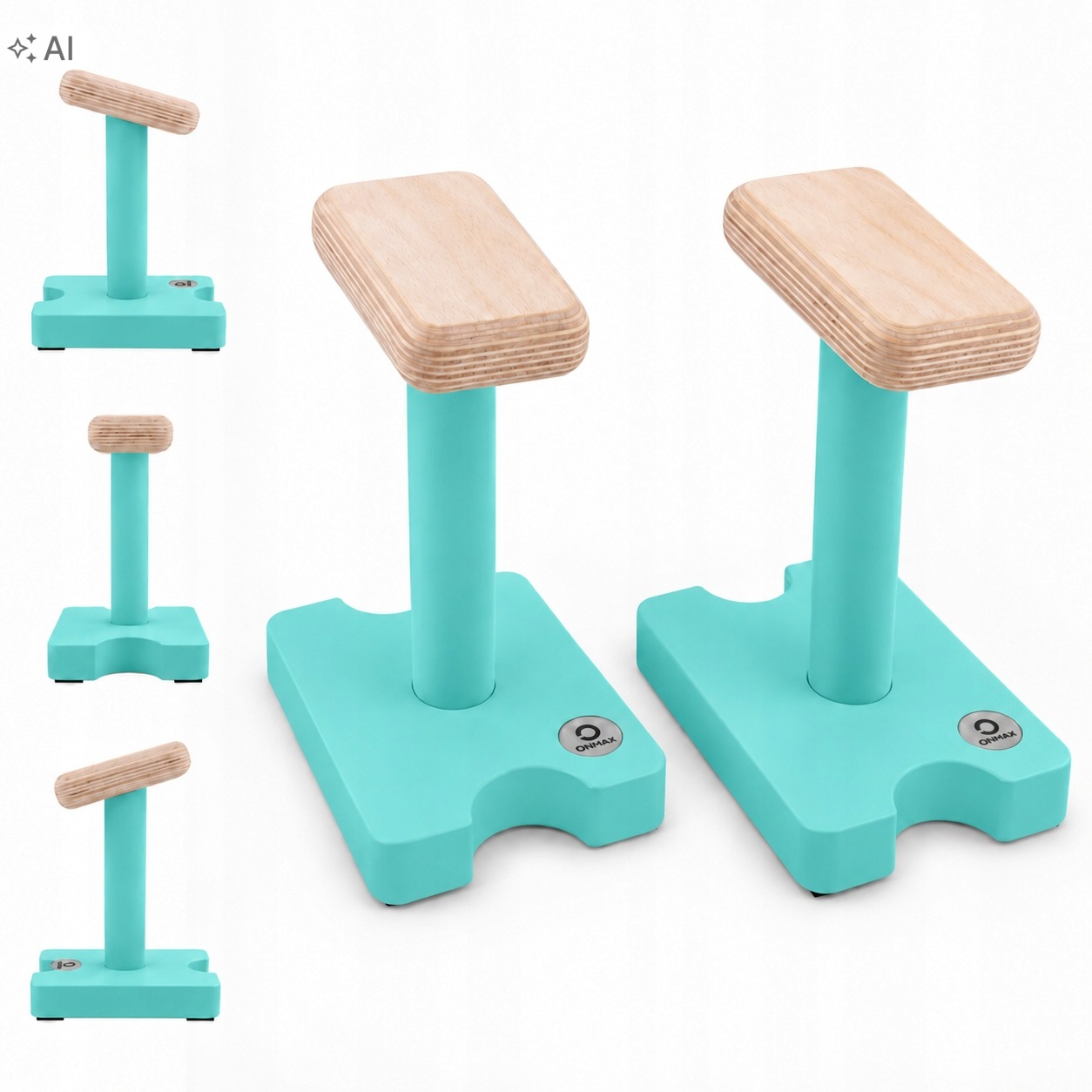Onmax Handstand – vysoké šikmé akrobatické stojany Turquoise