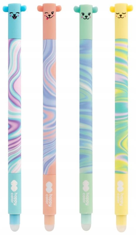 Długopis Ścieralny Z Niebieskim Wkładem Długopisy 12 Sztuk Happy Color