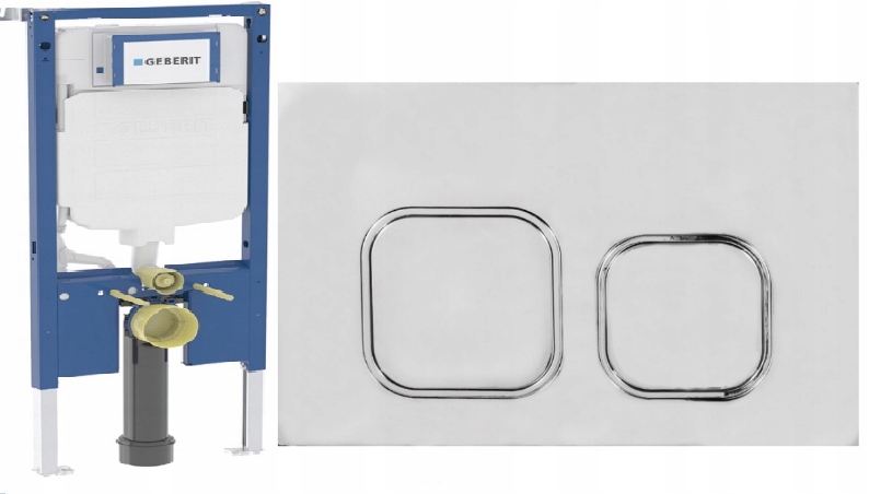 Geberit Rám na Wc Slim 8 cm Duofix UP720 tlačidlo Claro chrómová podložka na Wc