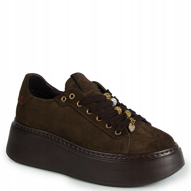 Chebello 4982 Hnědé Kožené Tenisky 40