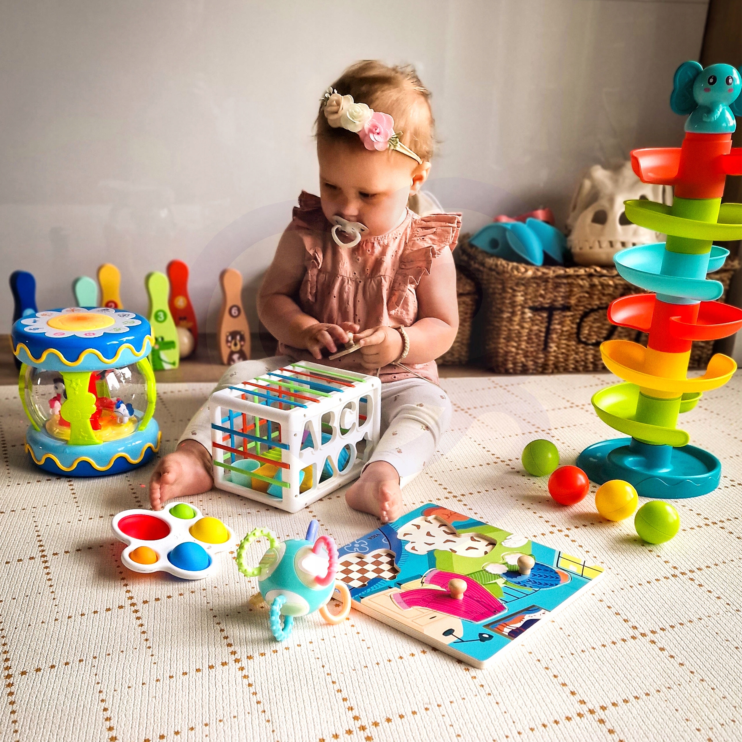 TOR KULKOWY KULODROM ZJEŻDŻALNIA KULKOWA SPIRALA ZESTAW KULKI WOOPIE Płeć unisex