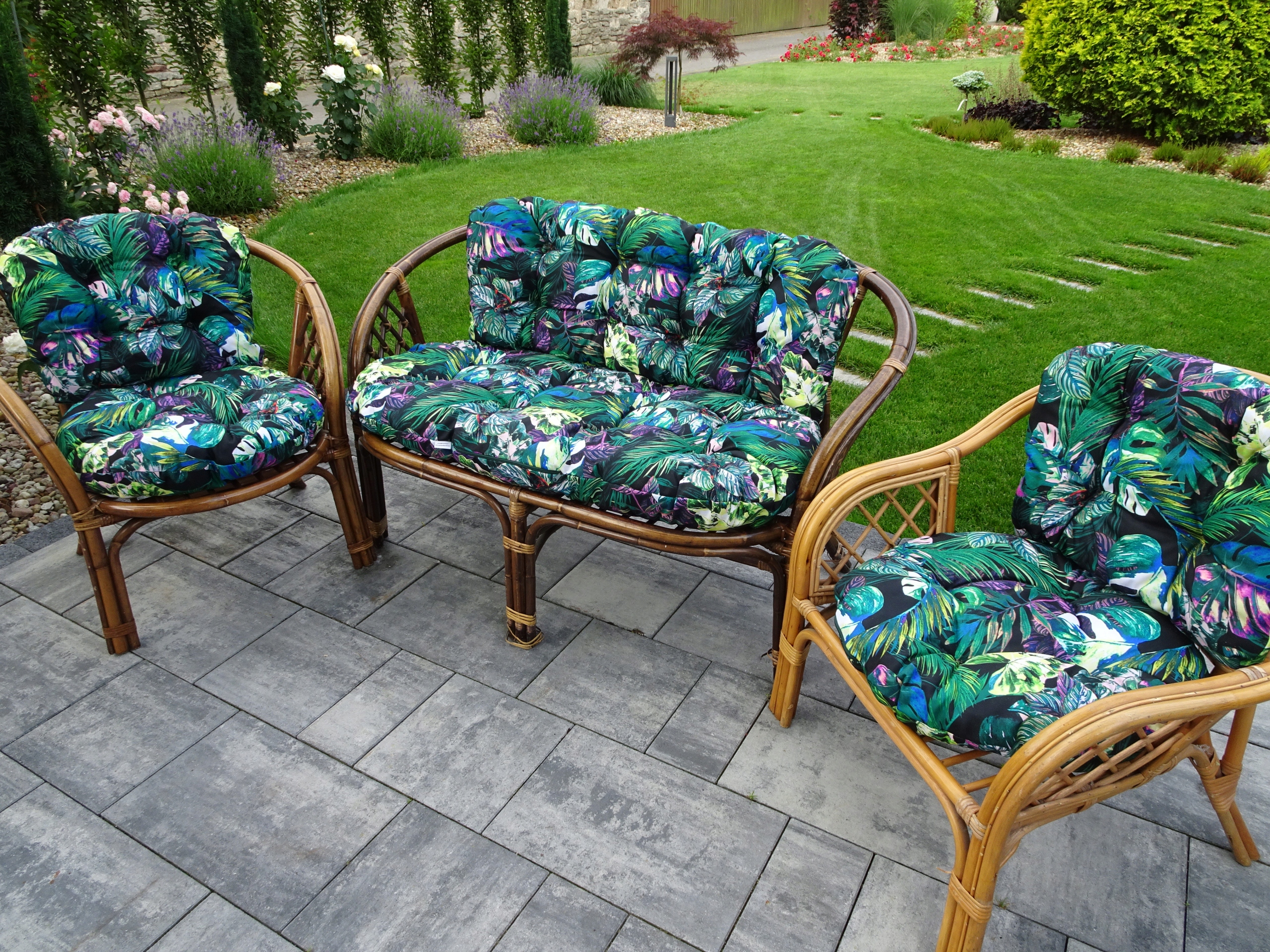 Poduszki na meble rattan mat. Wodoodporny Laos